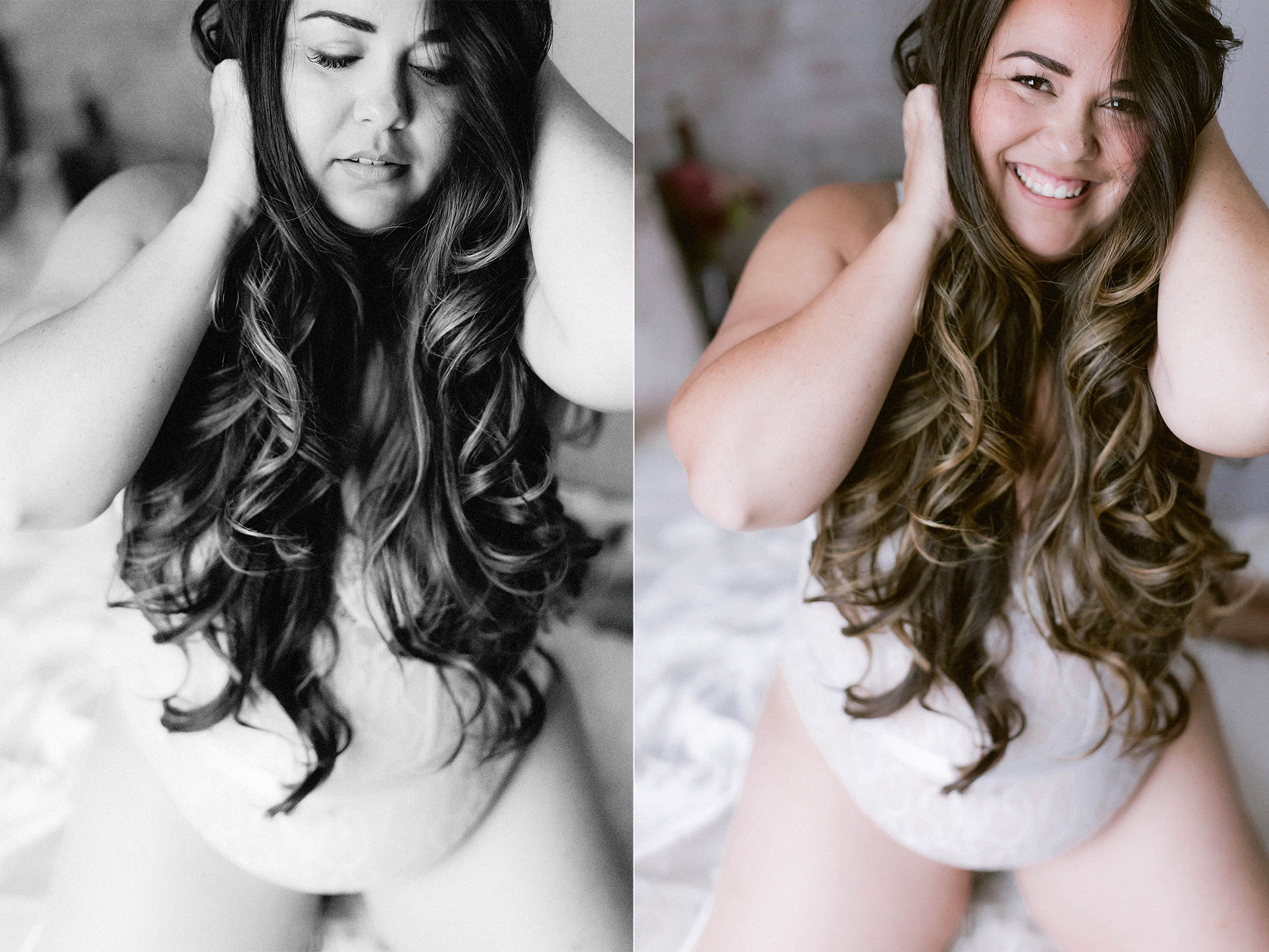 A body positive sexy photoshoot by San Francisco Bay Area Boudoir photographer Heather Elizabeth